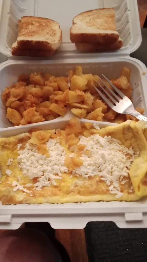 Feta Cheese Omelette Home Fries Sourdough Toast